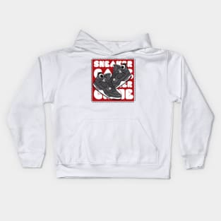 AJ 4 Retro Bred Sneaker Art Kids Hoodie